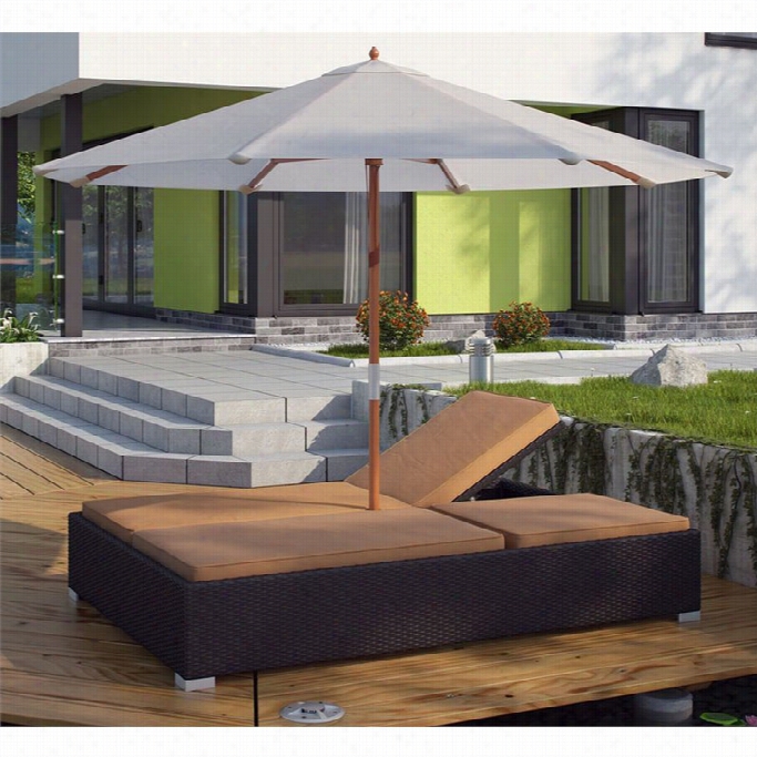 Modway Arrival Patio Chaise In Espressso And Mocha