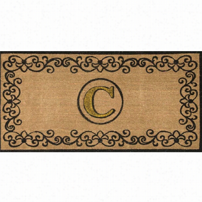 Nuloom 2' 6 X 4' Machine Made Outdoor Doormat Rug In Letter C