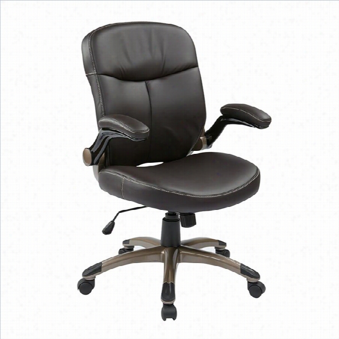 Offces Tar Ech Series Mid Bck Eco Leather Office Chair In Espresso