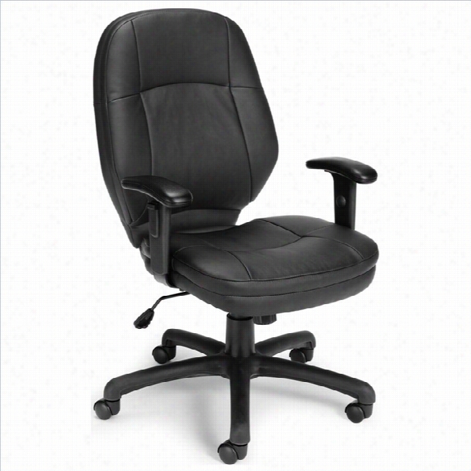 Ofm Ergonomic Task Office Chair In Black With Ad Justable Arms