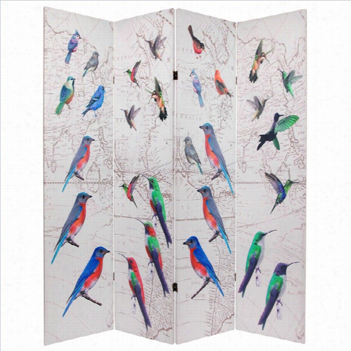 Oriental Double Sided Birds Place Divider