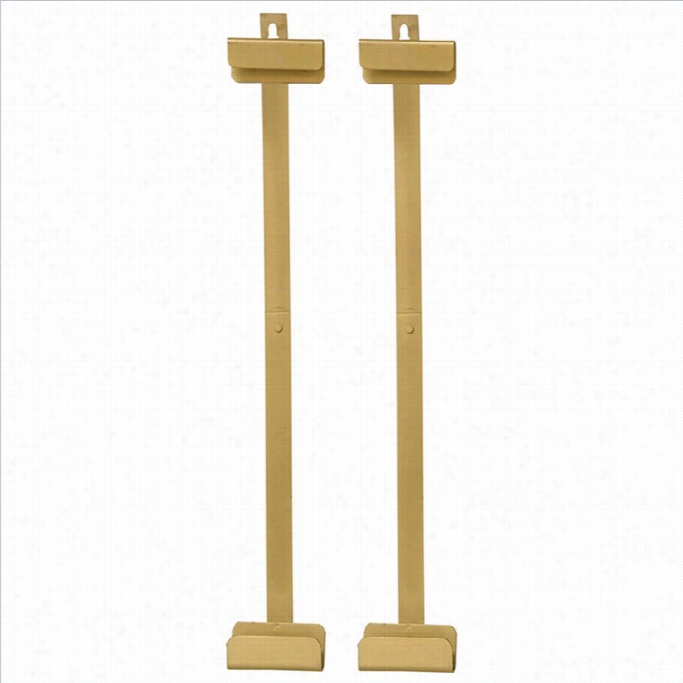 Oriental Furrniture Silk Screen Brackets In Gold (set Of 2)-18 Inches