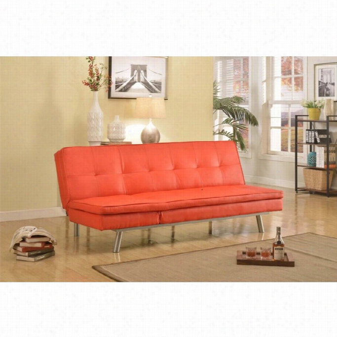 Primo International Deejay Dj Smallz Convertible Sofa In Red