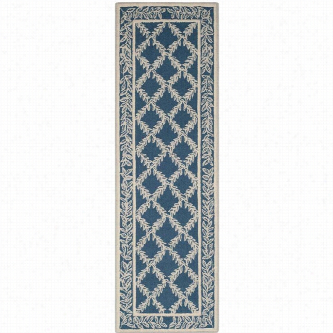 Safavieh Hcelsea Navy Transitio Nal Rug - Runner 2'6 X 10'