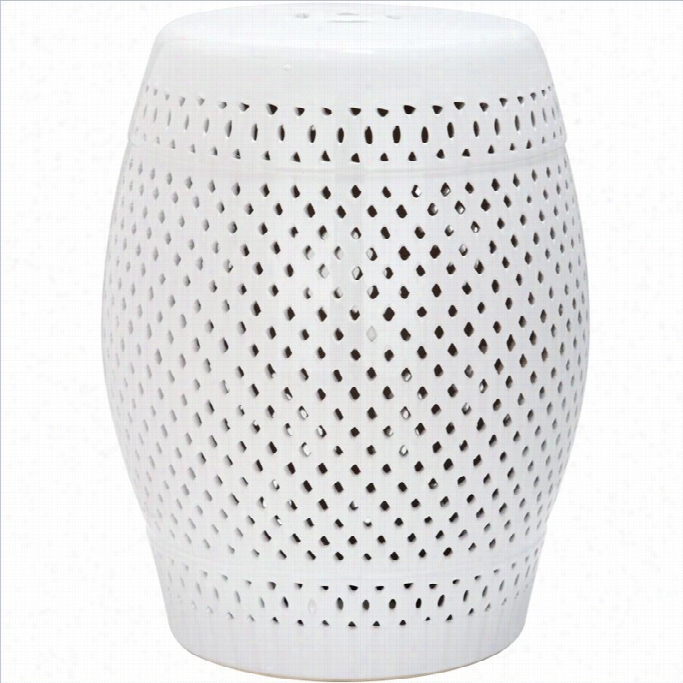 Safavieh Diamond Ceramic Gadden Stool In Pale