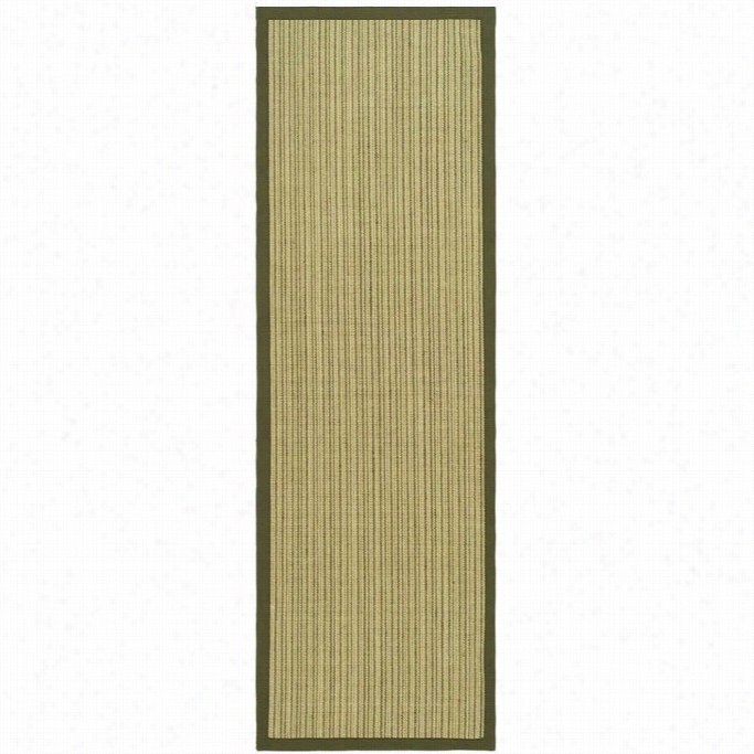 Safavieh Natural Fiber Green Area Rug - Runner 2'6 X 6'