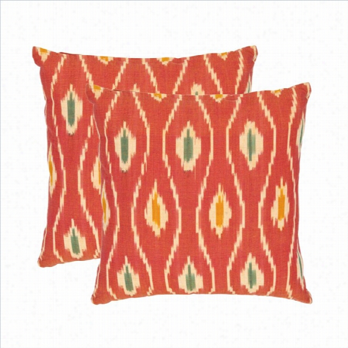 Safavieh Taylor 22-inch Cotton Decroati Ve Pillows In Red ((set Of 2)