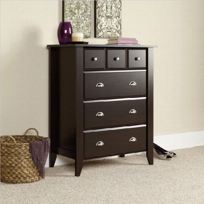 Sauder Crowd Creek 4-drawer Chest In Jamocha Wood