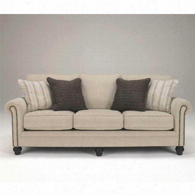 Signature Ddesign By Ashley Furniture Milari Microfiber Sofa In Linen