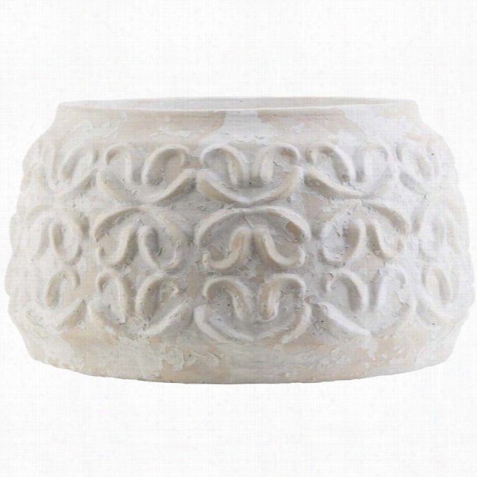 Surya Avonlea 6.9 X 12.4 Ceramic Pot In White