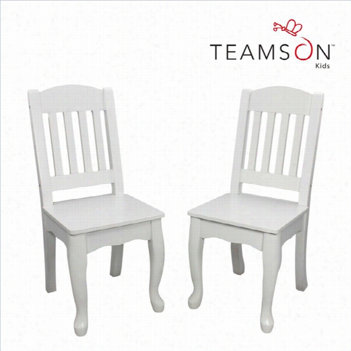 Teamson Kids Windsor Set Of 2 Chairs In White