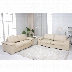 Gold Sparrow Hampton 2 Piece Leather Sofa Set in Beige
