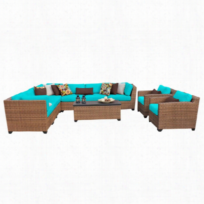 Tkc Laguna 10 Piece Outdoor Wicker Sofa Set In Aruba