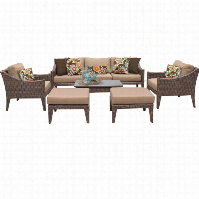 Tkc Manhattan 8 Piece Exterior Wiicker Sofa Ste In Hweat