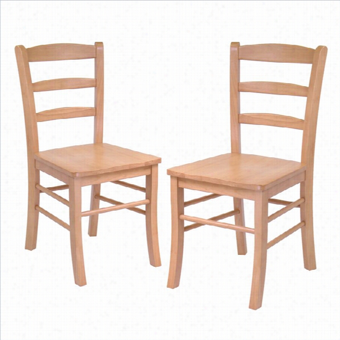 Winsome Hannah Dining Chair In Light Oa Kfin Ish (set Of 2)