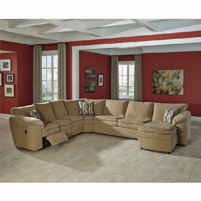 Ashley Coats 5 Piece Right Chais Efabric Sectional In Duune