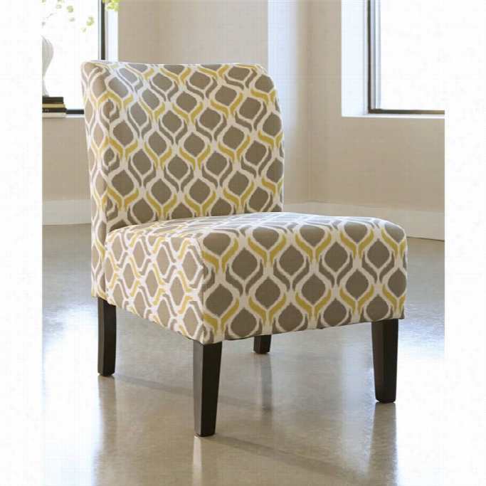 Ashley Honnally Fabric Accent Chair In Gu Nmetal