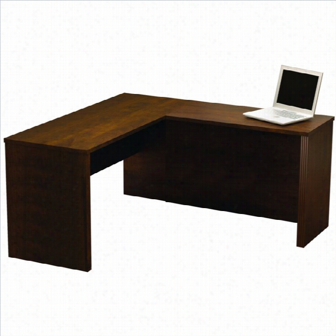 Bestar Prestige + L-shape Computer Desk In Chocolate