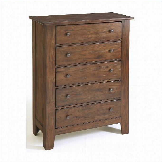 Broyhill Attic Heirlooms Oak Stain 5 Drawer Chest-natural Oak Stain