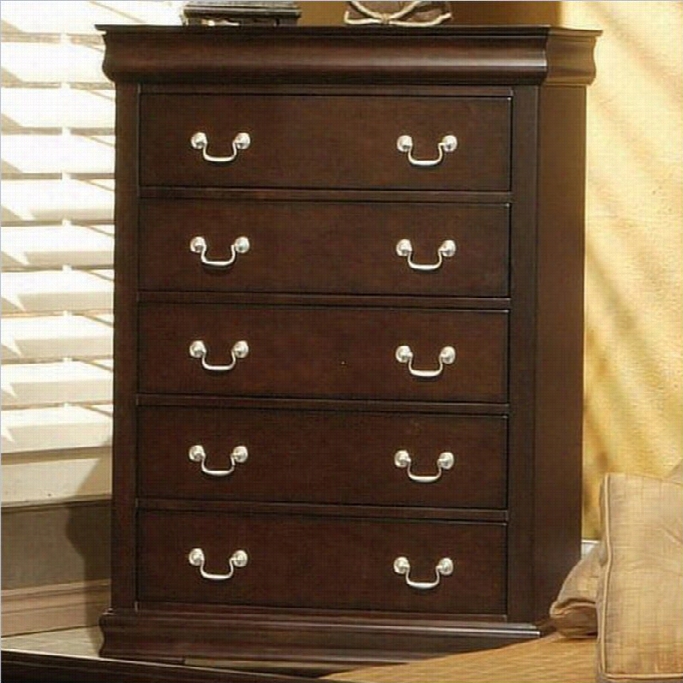 Coaster Louis Phulippe 5 Drawer Chest In Cappuccno