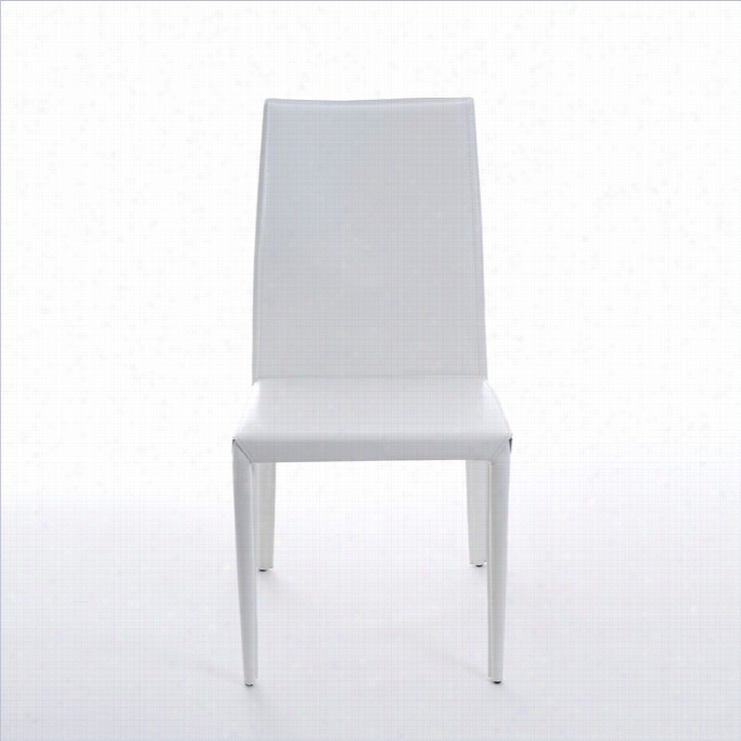 Eurostyle   Daisy Leather Dining Chair In White