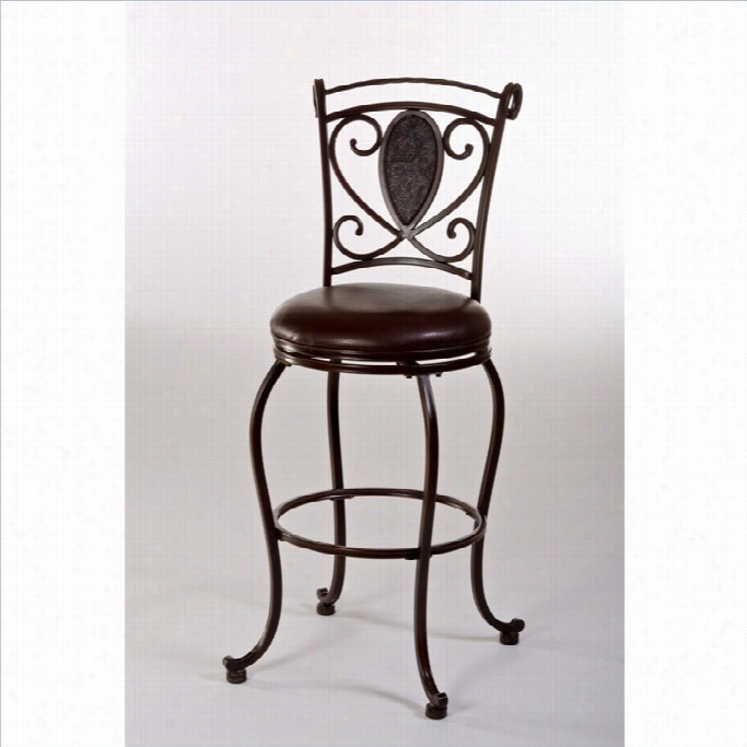 Hillsdale Scarton 30 Swivel Bar Stool In Dar Kchocolate