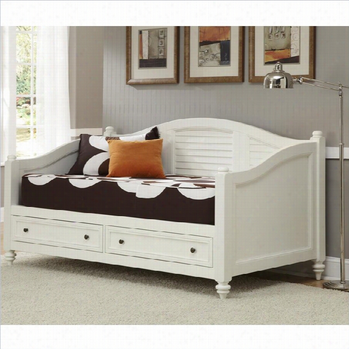 Home Styles Bermuda Wood Dzybed In Brushed White Finish