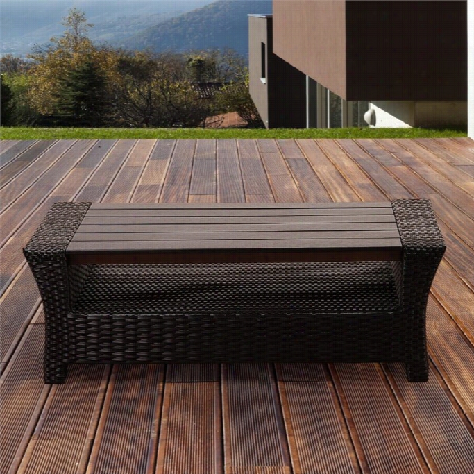 International Home Atlantic Outdoor Coffee Table In Black