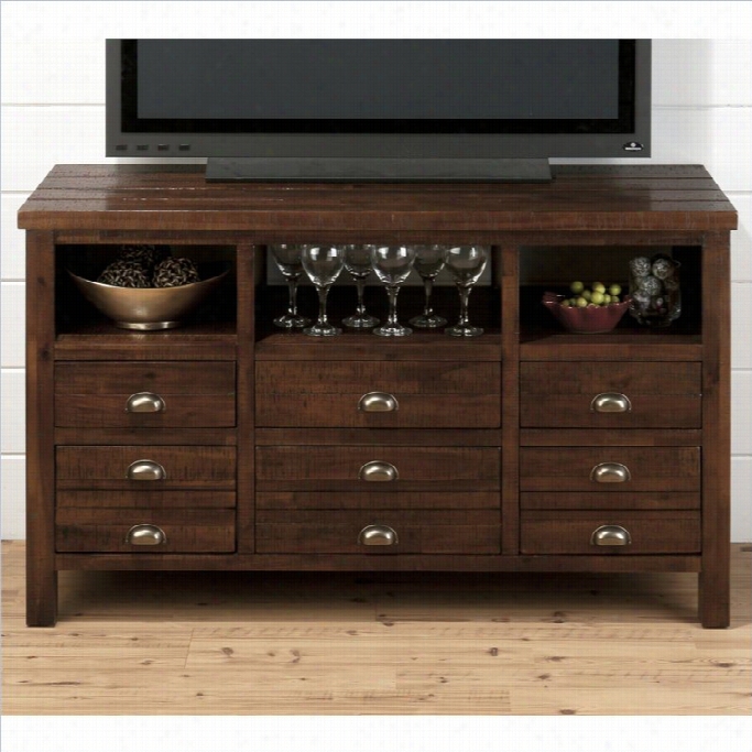 Jofrab 50 Tv Console In Urban  Lodge Brown Fibish