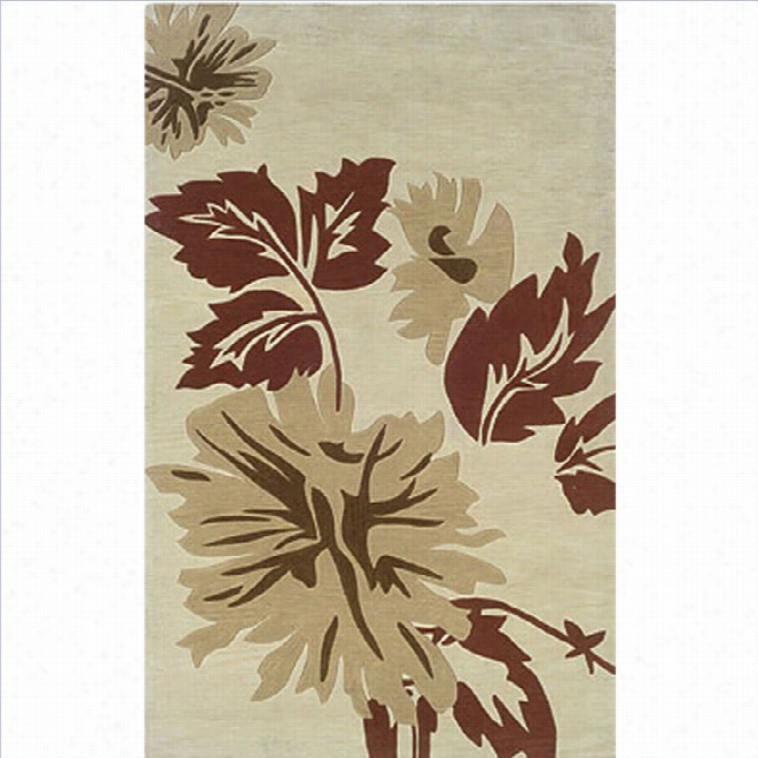 Linno Rugs Trio With A Twist Rectangu Lar Area Rug In Cream And Beeige-1'10 X 2'10