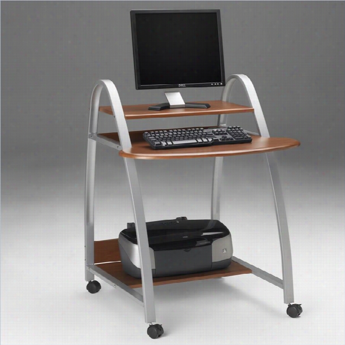 Mayline Eastwinds Wood Anf Metal Mobile Computer Deskanthracite