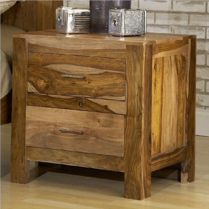 Modus Atria Nightstand In Natural Sheesham