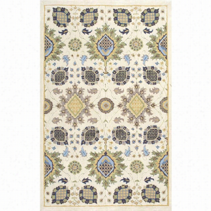 Nuloom 5' X 8' Hand Hooked Evia Rug In Ivory