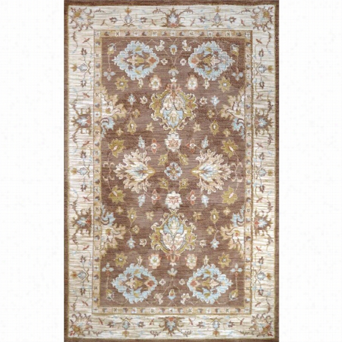 Nuloom 5' X 8' Machine Maades Undeck Floral Rug In Brown