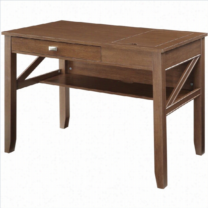 Office Star Landon Writing Desk I Light Old Wood