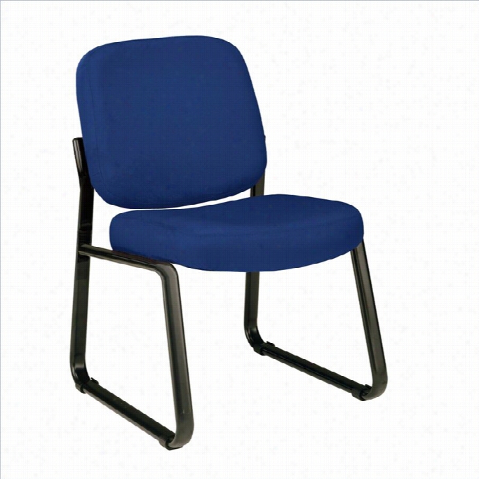 Ofm Armless Receptionchair In Navy Icon Fabric