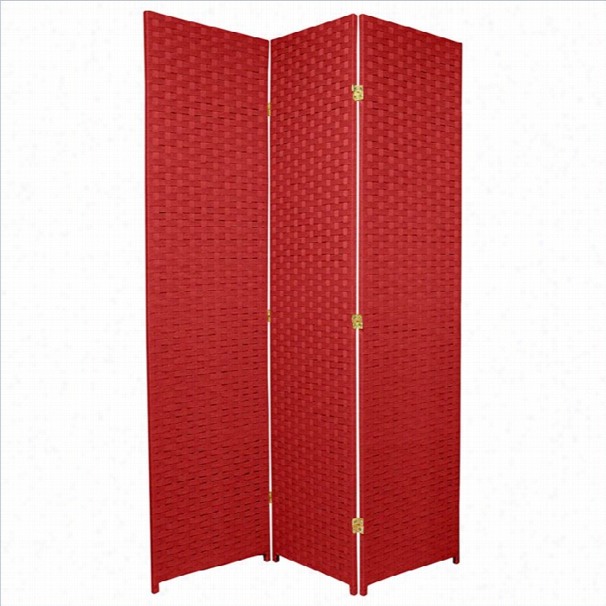 Oriental Furniture 6 ' Tall Room Divider In Cherryy Red