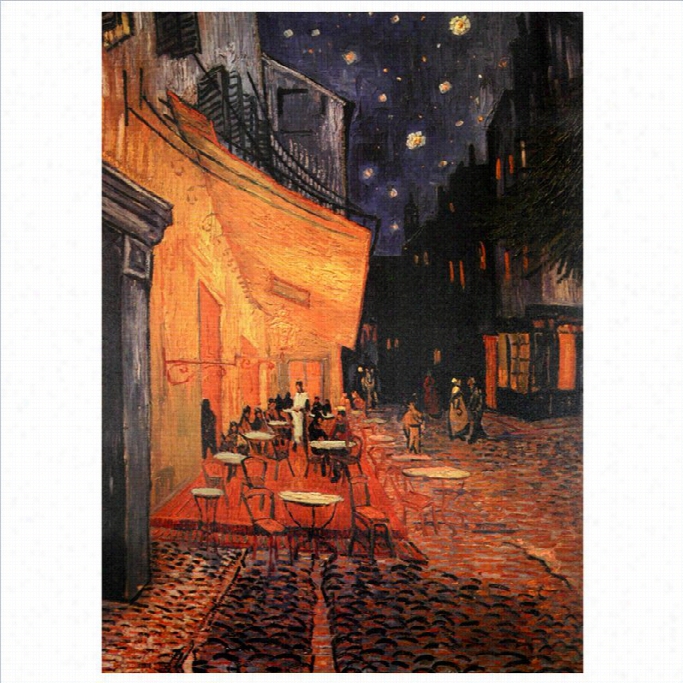 Oriental Furniture Cafe Terrace On The Place Du Forum Canvas Wall Art In Multicolor