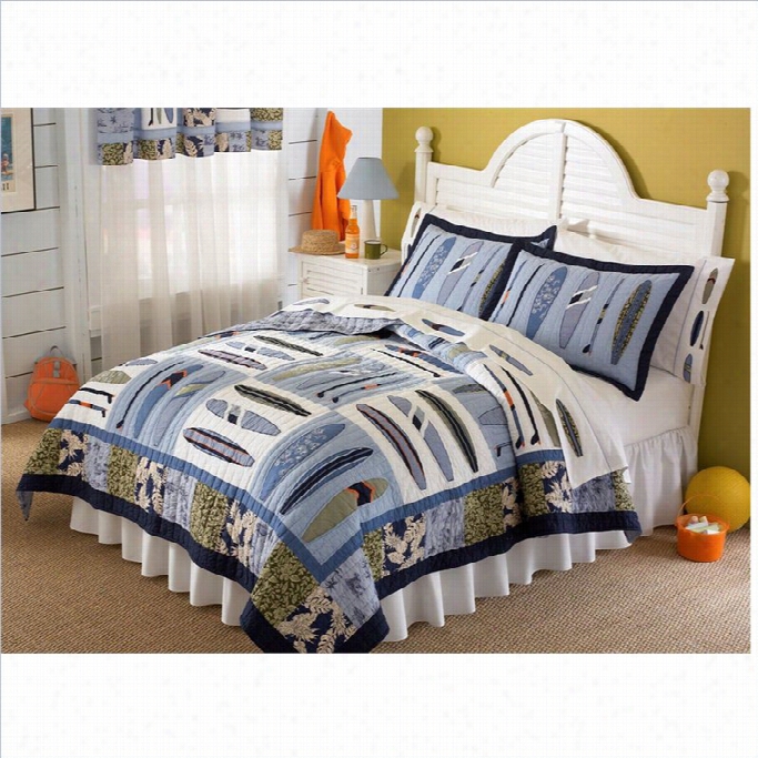 Pem America Catch A Wave Multicolor Quilt Se-twin