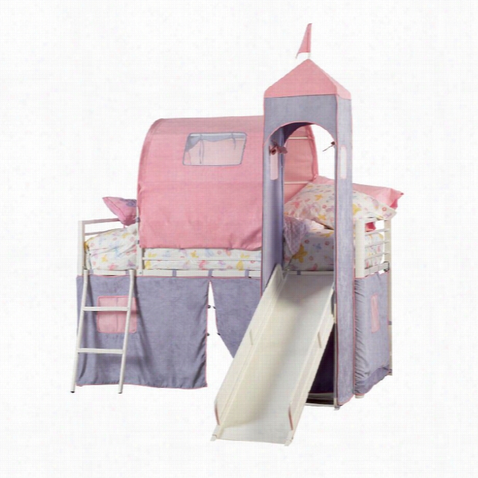 Powell Furniture Princess Castle Twin Metal Loft Bed W Ith Glide