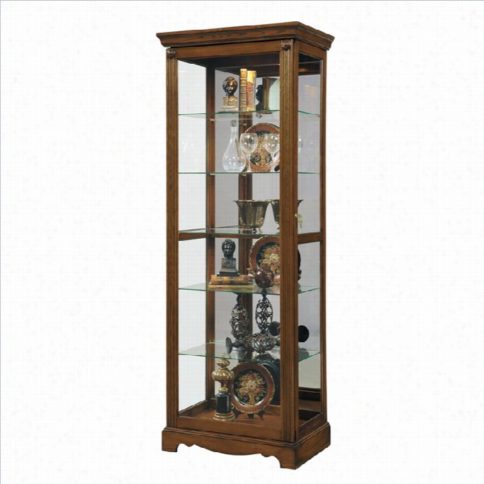 Pulaski Curio Mirrored Display Cabinet In Brown