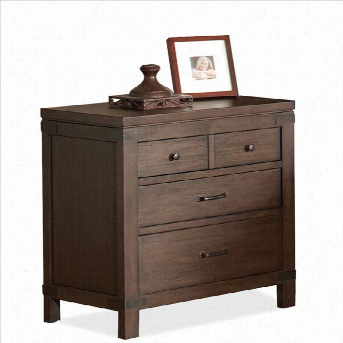 Riverside Furniture Promenade 3 Drawer Nightstand In Warm Cocoa