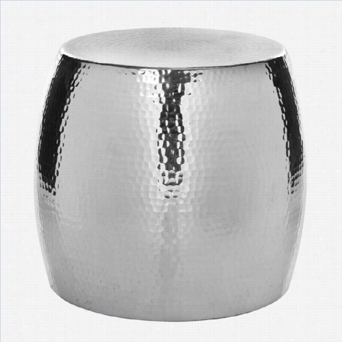 Safavieh Vanadium Aluminum Round Srool In Silver