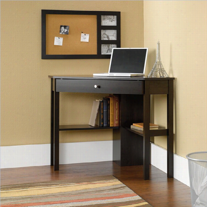 Sauder Select Corner Computer Desk In Cinnamon Cerry Finish