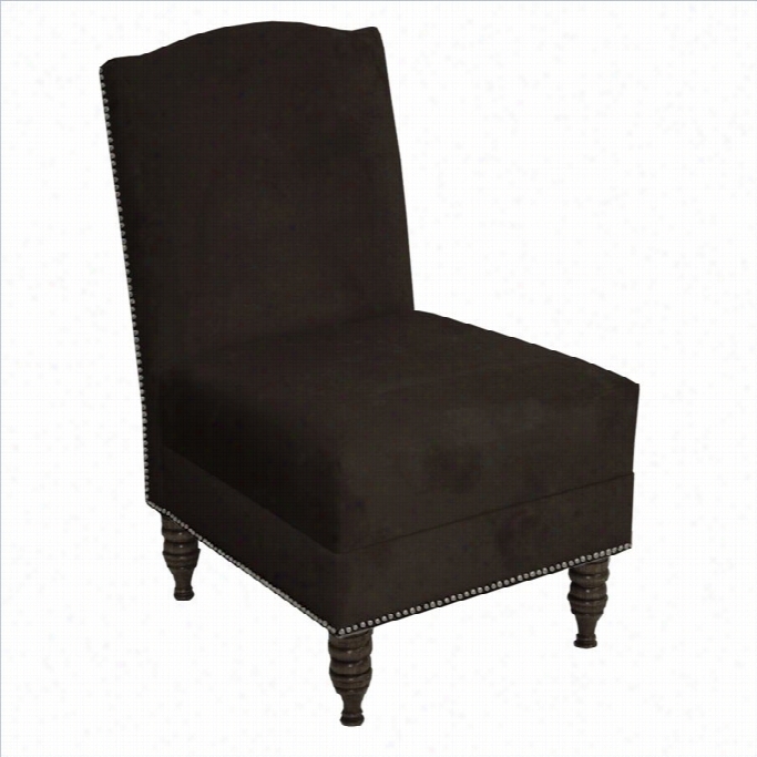 Skyline Furniture Velvet  Slipper Chair In Black