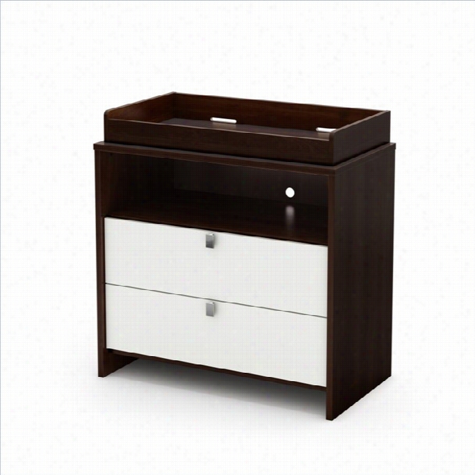 Southward Shore Cookie Changing Table In Mocha & White