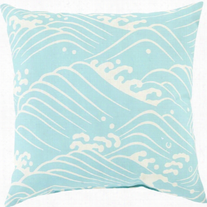 Surya Mizu Poly Fill 20 Square Pillow In Qua