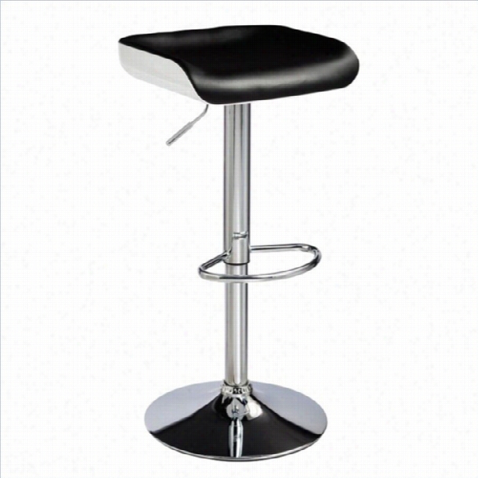 Techni Mobili Adjustable Ar Stool In Mourning And White