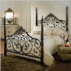 Hillsdale Parkwood Metal Poster Bed in Black Gold Finish-Queen
