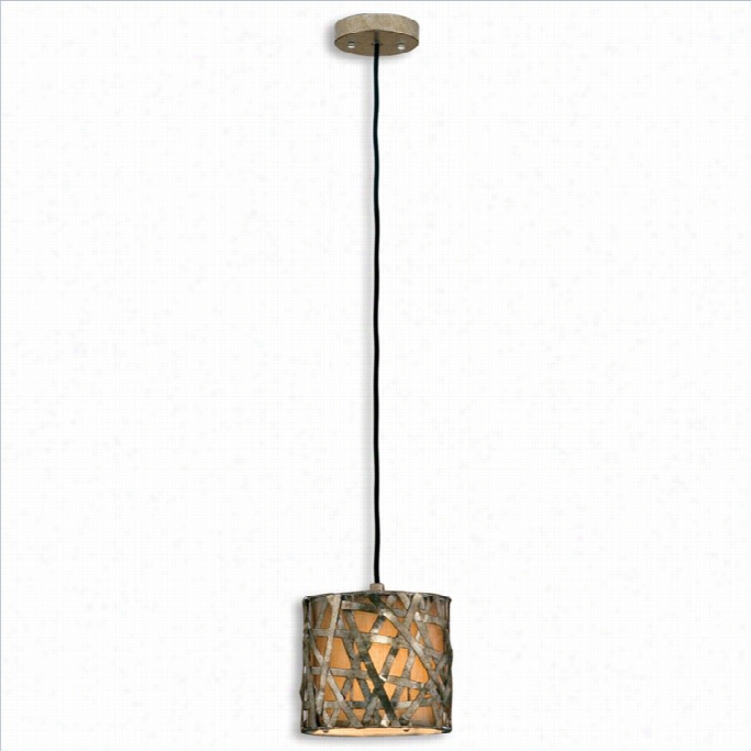 Uttermost Alita Champagne Mini Drum Pendant I Nn Silver